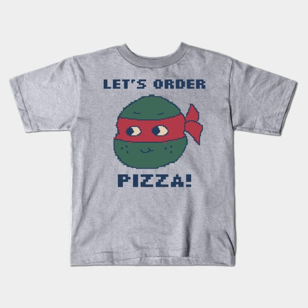 Let's Order A Pizza - Pixel Art Kids T-Shirt by pxlboy